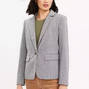 ANN TAYLOR LOfT Herringbone Blazer